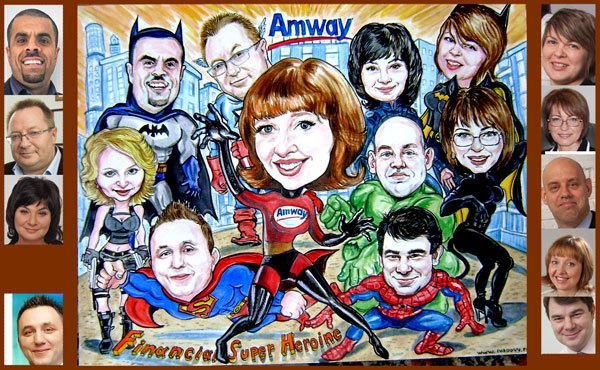 Шаржи в стиле комиксов