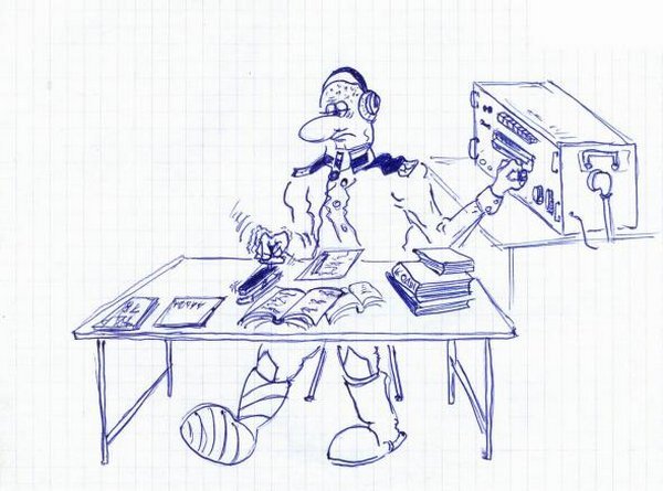 Радист карикатура
