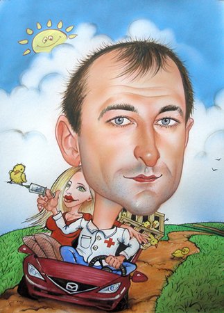 Шарж на тему пастух на коне