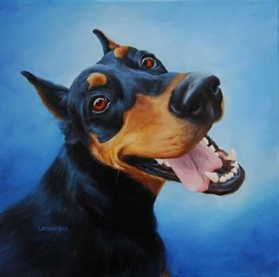 Доберман арт