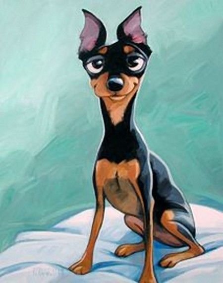 Доберман в мультфильме