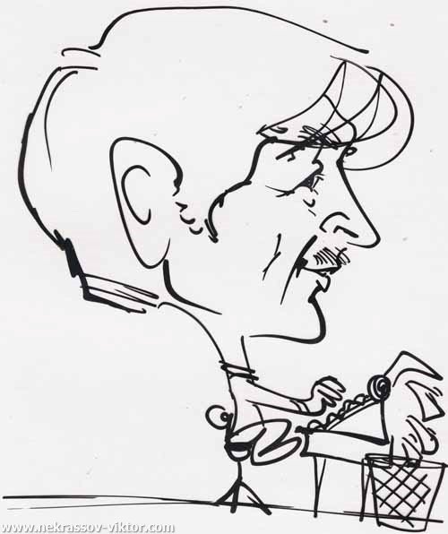 Карикатура на Некрасова
