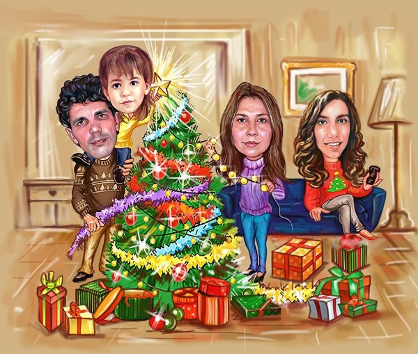 Новогодний шарж