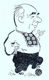 Дружеский шарж на хоккеиста