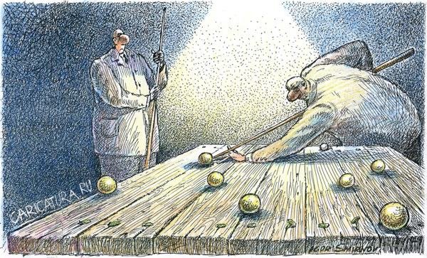 Бильярд карикатура