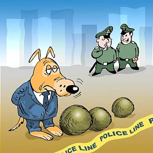 Кинолог карикатура