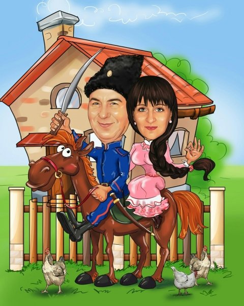 Шарж богатырь