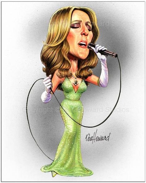 Селин Дион карикатура