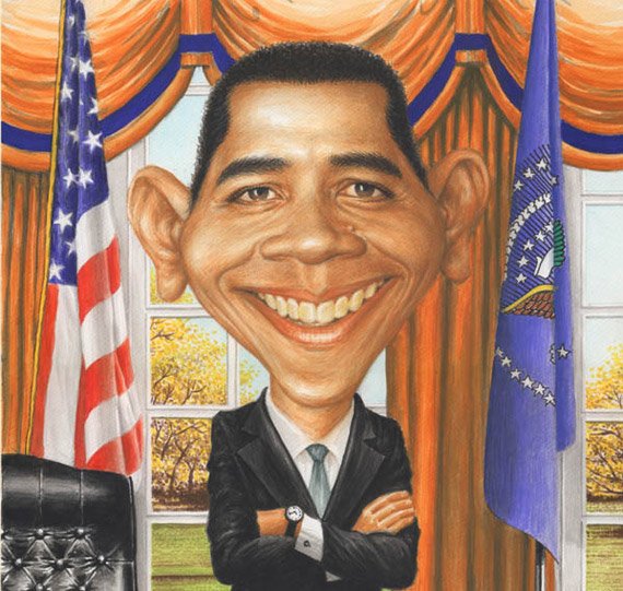 Барак Обама шарж