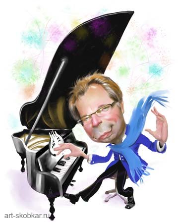 Шарж пианистка