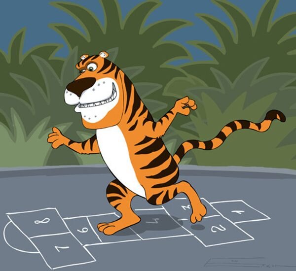Тигр шарж