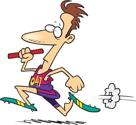 Эстафета карикатура