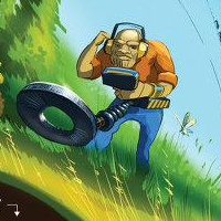 Металлоискатель карикатура