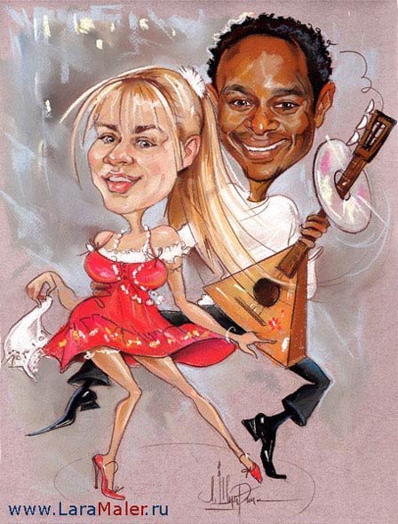 Шарж танцор