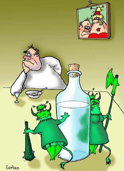 Похмелье карикатура