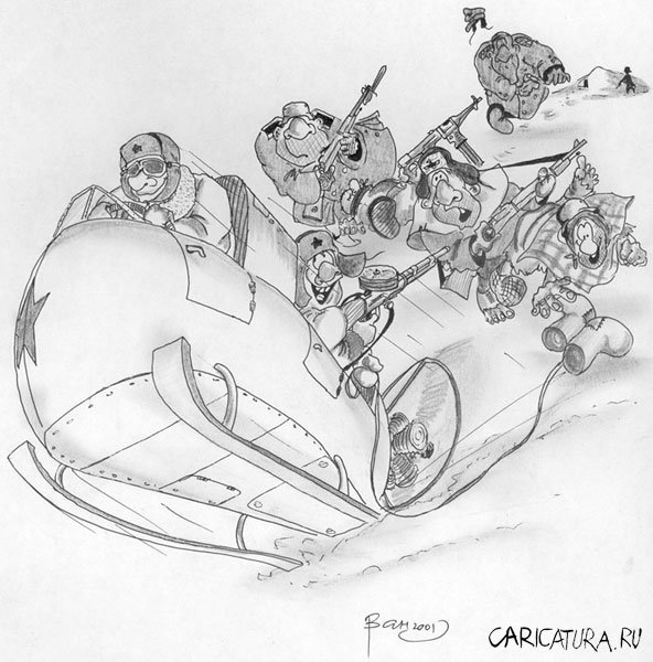 Шарж на квадроцикле