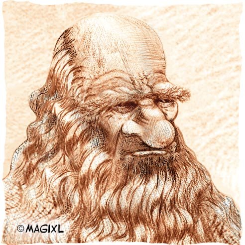 Леонардо да Винчи шарж