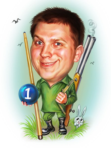 Шарж охотник