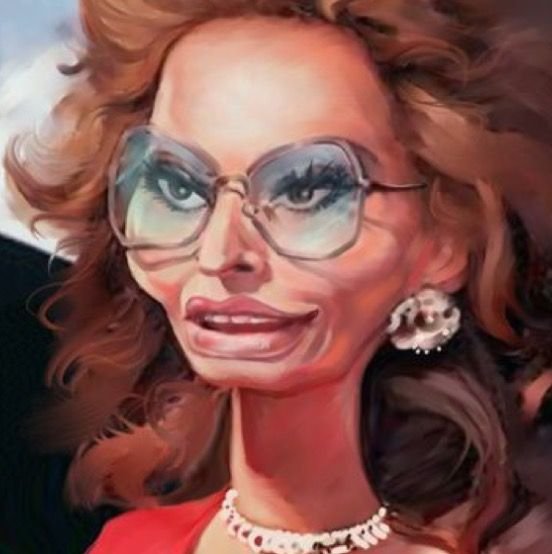 Брюнетка карикатура