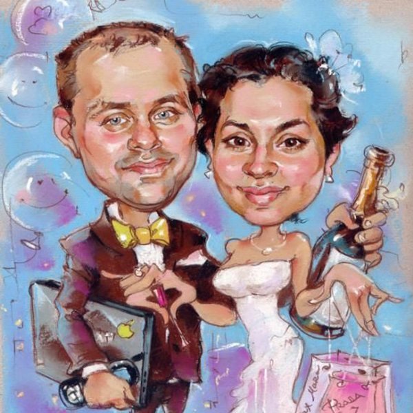 Шарж для молодоженов