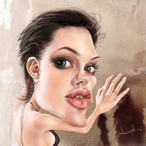 Анджелина Джоли карикатура