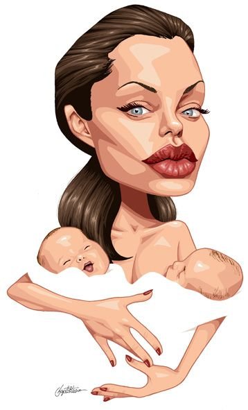 Дружеский шарж Анджелина Джоли