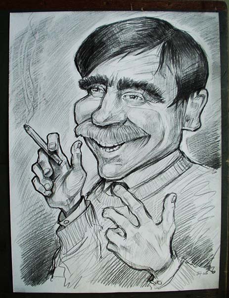 Шарж мужчина с сигаретой