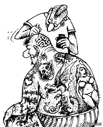 Карикатура тату мастер