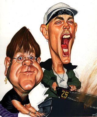 Elton John caricature