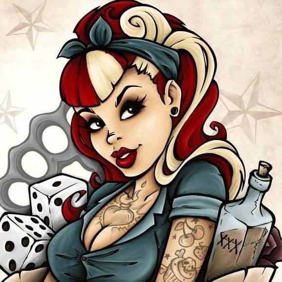 Шарж татуировщица