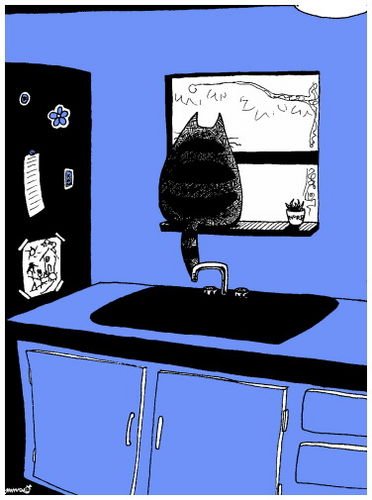 Вид Парижа из окна рисунок