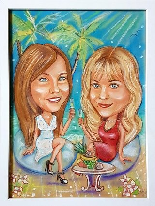 Шаржи девушек прикольные