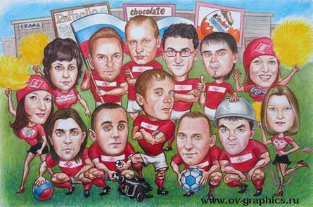 Мультяшная футбольная команда