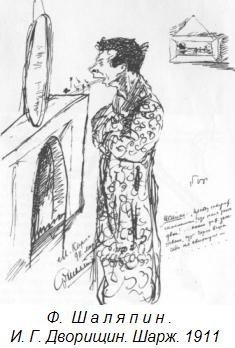 Шарж на Шаляпина