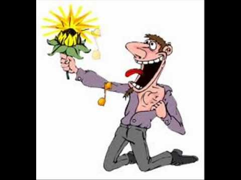 Пьяный мужик дарит цветы