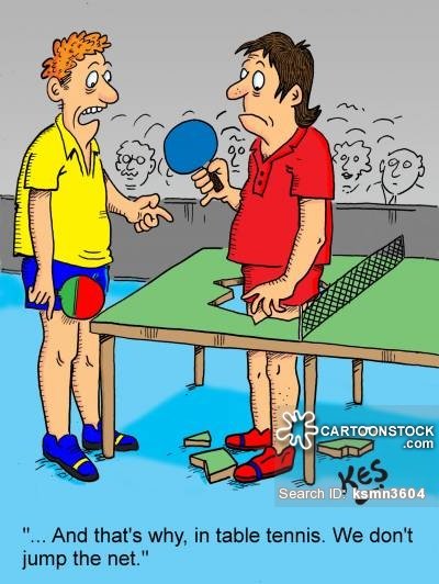 Настольный теннис карикатура