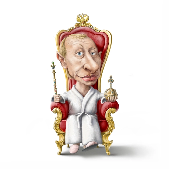 Путин царь шарж