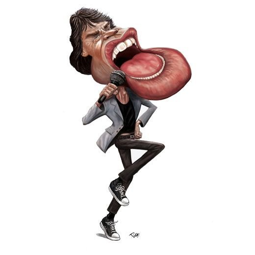 Мик Джаггер шарж