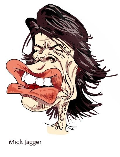 Шарж на Мика Джаггера