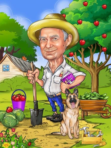 Шарж огородник