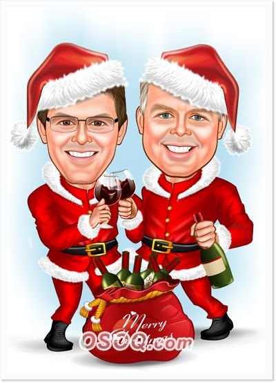 Шарж на елочном шаре