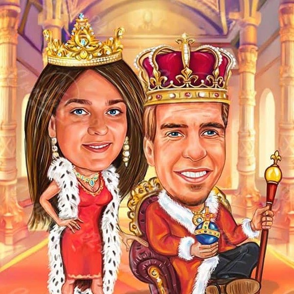 Шарж на троне