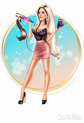 Бьюти шарж мастера наращивания волос