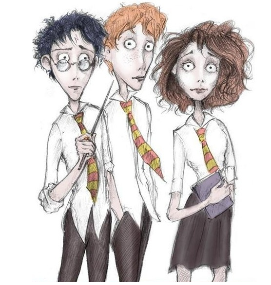 Гарри Поттер в стиле Тима Бертона