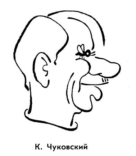 Корней Чуковский карикатура