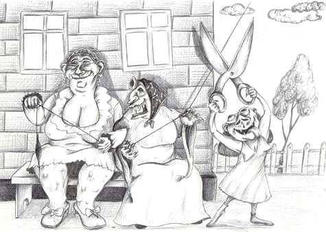 Три девицы карикатура