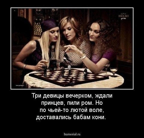 Три девицы вечерком пили