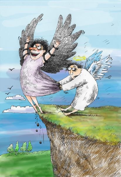 Ангелочек тату эскиз