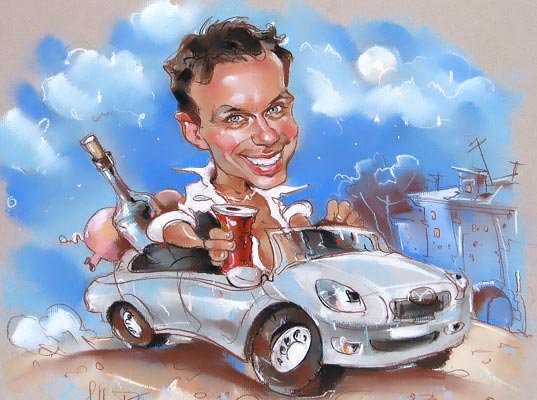 Гитарист карикатура