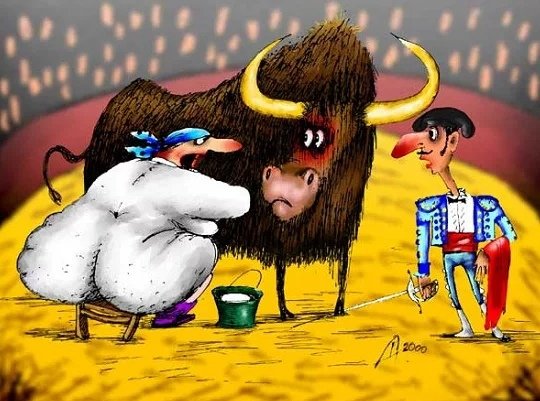 Корова карикатура